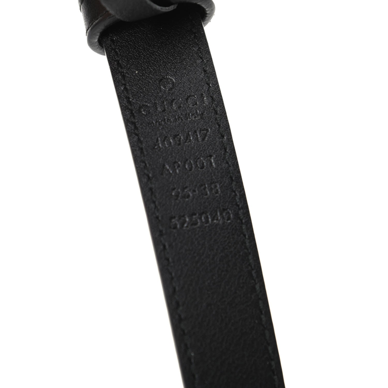 Gucci Calfskin Double G 20mm Belt 95 38 Black 3 of 5