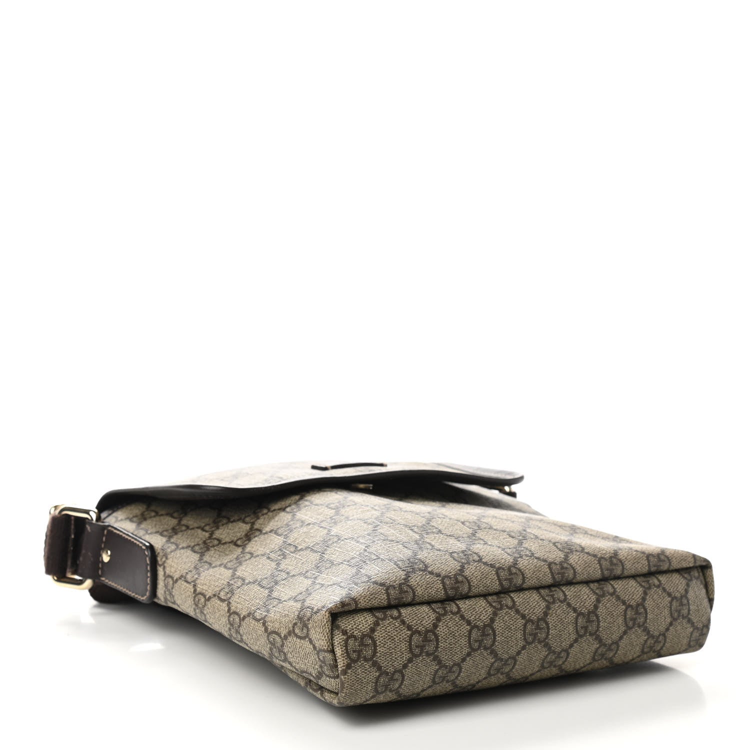 Gucci GG Plus Monogram Small Flap Messenger Bag Beige Dark Brown 4 of 10