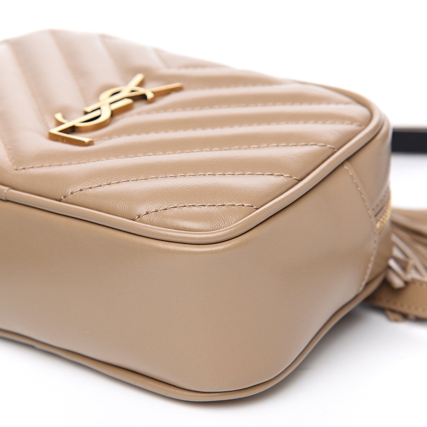 Calfskin Matelasse Monogram Lou Belt Bag Dark Beige
