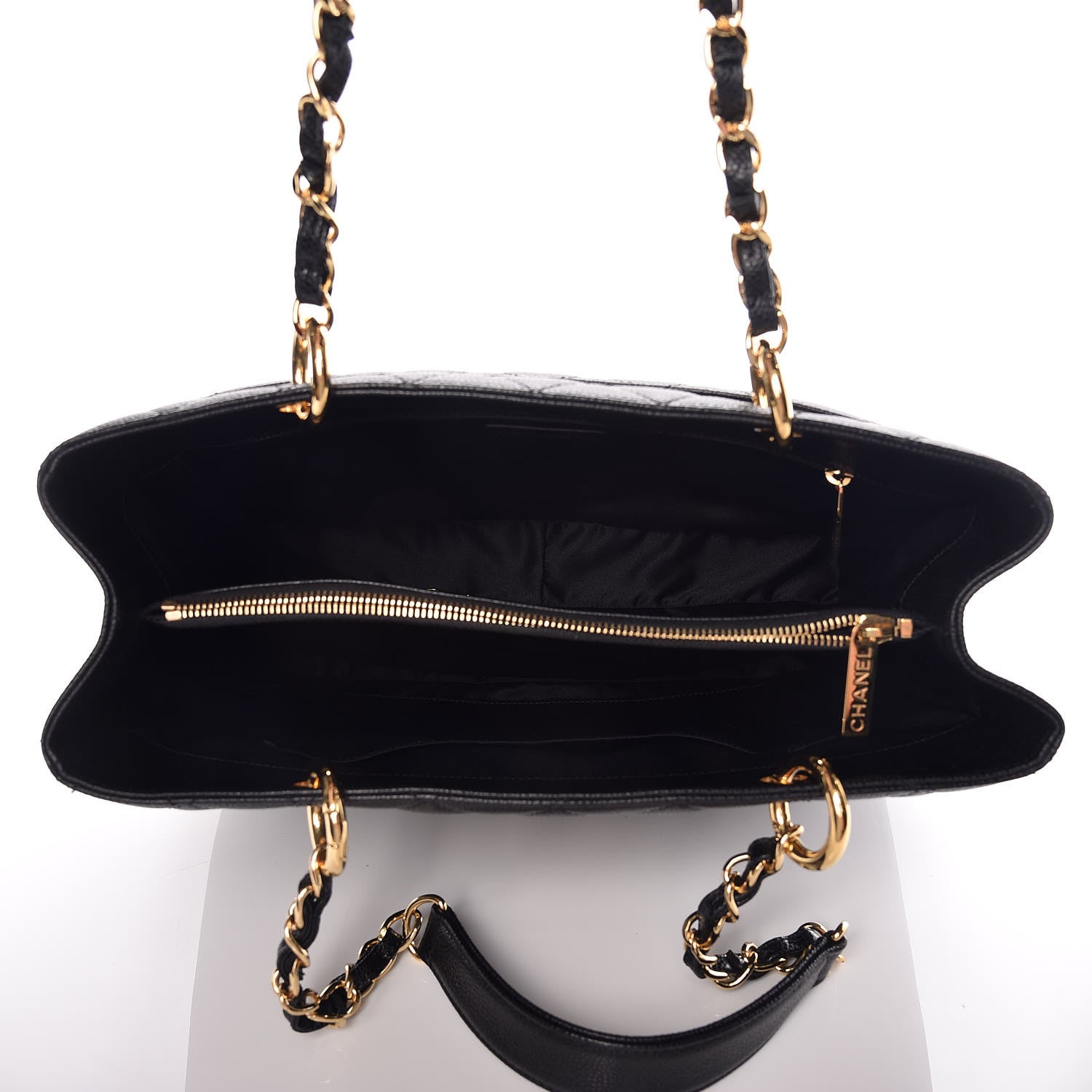 Chanel Caviar Quilted Grand Shopping Tote GST Black 6 of 12