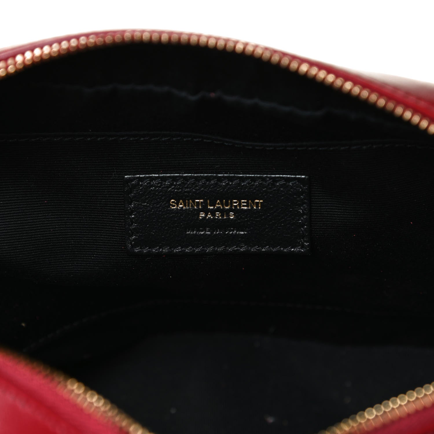 Saint Laurent Calfskin Matelasse Monogram Lou Camera Bag Red 6 of 12