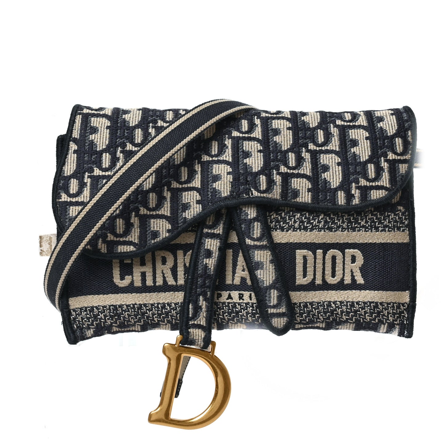 Oblique Slim Saddle Pouch Blue