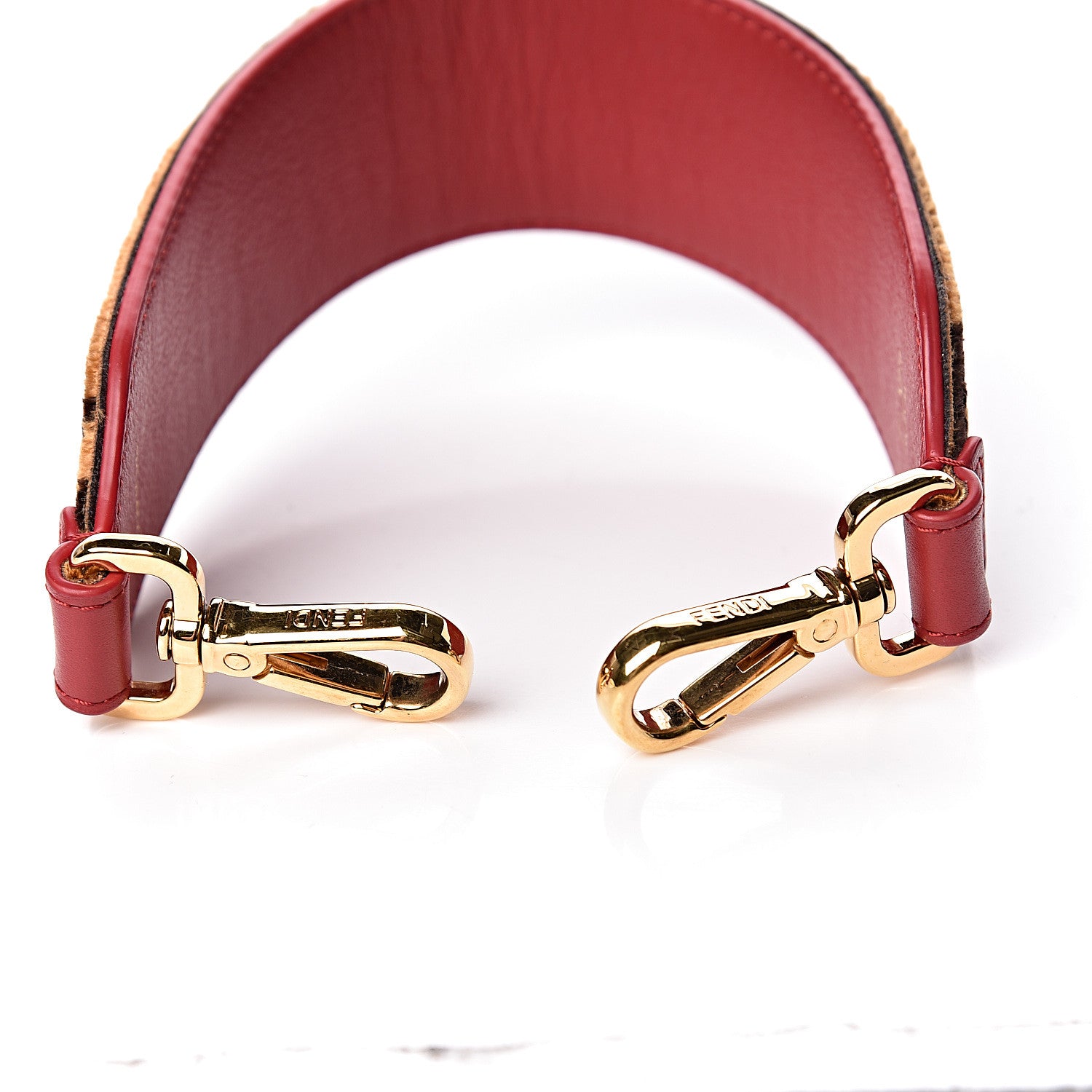 Fendi Velvet FF Mini Strap You Tobacco Fragola 5 of 5