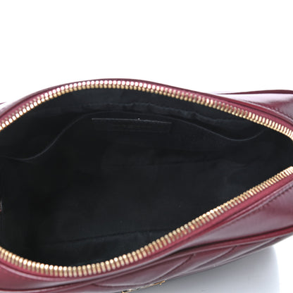Saint Laurent Calfskin Matelasse Monogram Lou Camera Bag Dark Legion Red 4 of 4
