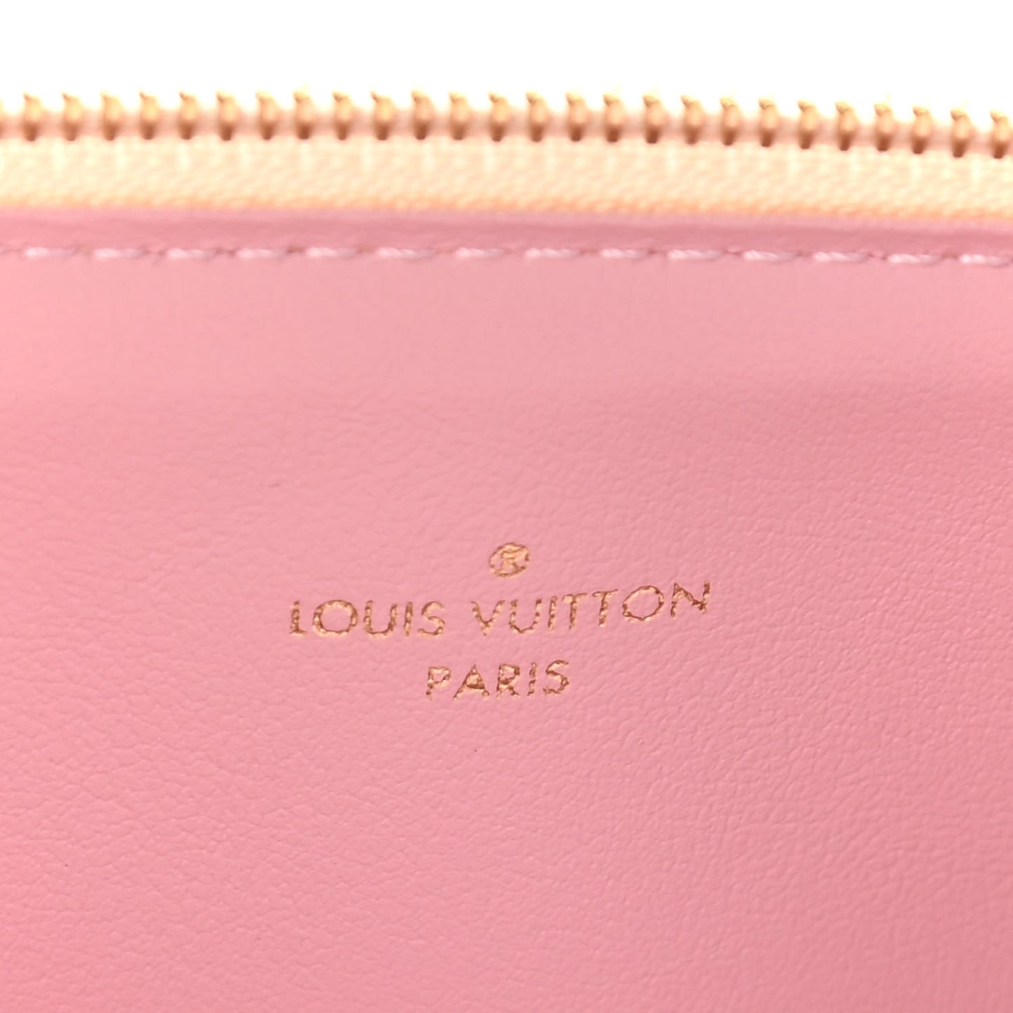Damier Azur Felicie Chain Wallet Zippered Insert Rose Ballerine