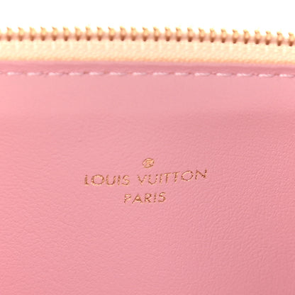 Louis Vuitton Damier Azur Felicie Chain Wallet Zippered Insert Rose Ballerine 6 of 9