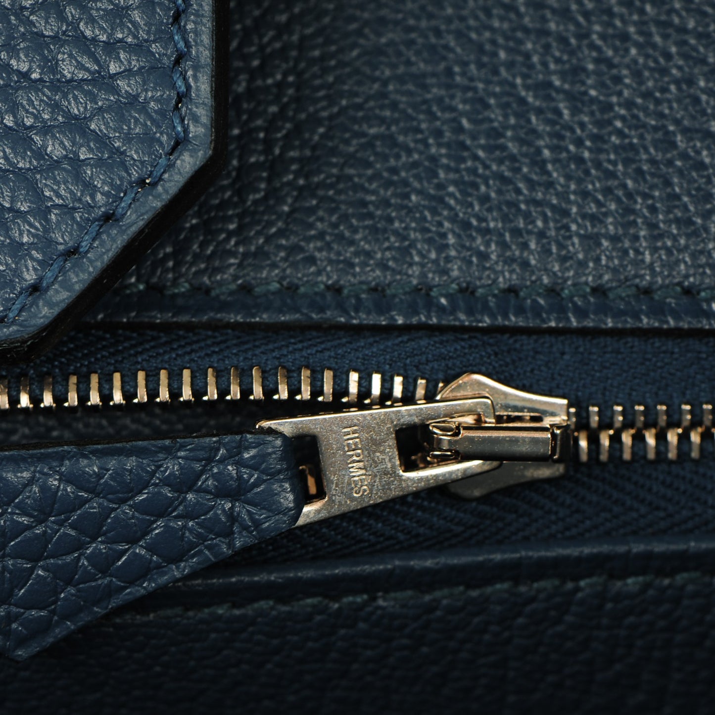 Taurillon Clemence Birkin 35 Bleu Thalassa