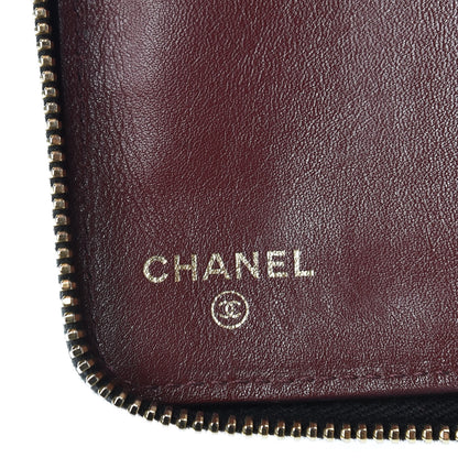 Chanel Caviar Quilted Large Zip Around Organizer Wallet Black 6 of 14