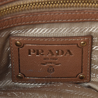 Prada Jacquard Logo Handbag Corda Brandy 7 of 10