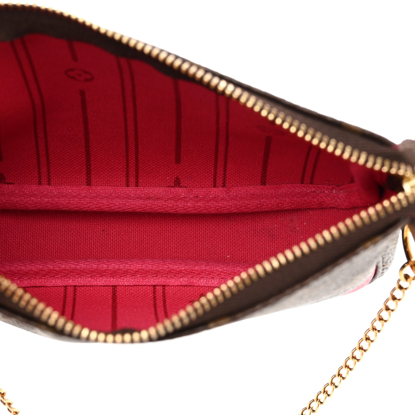 Monogram My LV Heritage Mini Pochette Accessories Fuchsia Black