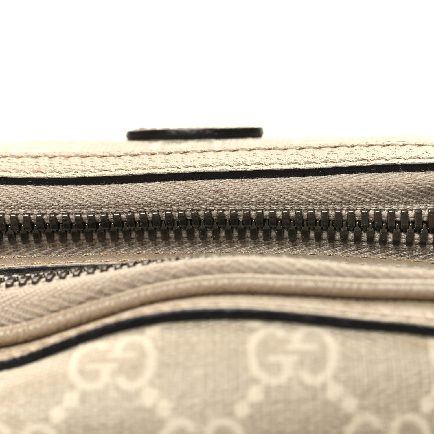 Gucci GG Supreme Monogram Textured Calfskin Web Retro Interlocking G Belt Bag Beige Mystic White Oatmeal 11 of 12