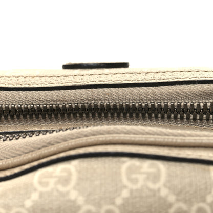 Gucci GG Supreme Monogram Textured Calfskin Web Retro Interlocking G Belt Bag Beige Mystic White Oatmeal 11 of 12