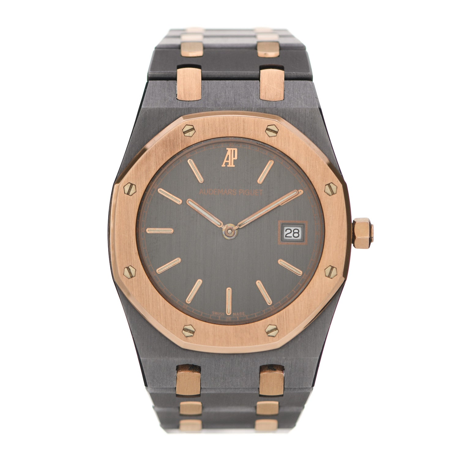 Audemars Piguet Tantalum 18K Rose Gold 33mm Royal Oak Quartz Watch Grey 56175TR.OO.0789TR.01 1 of 4