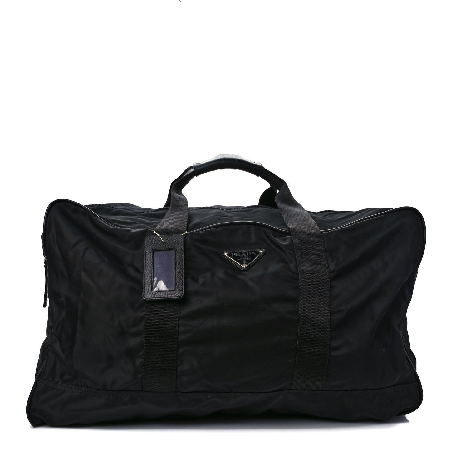 Tessuto Nylon Saffiano Viaggio Duffle Black