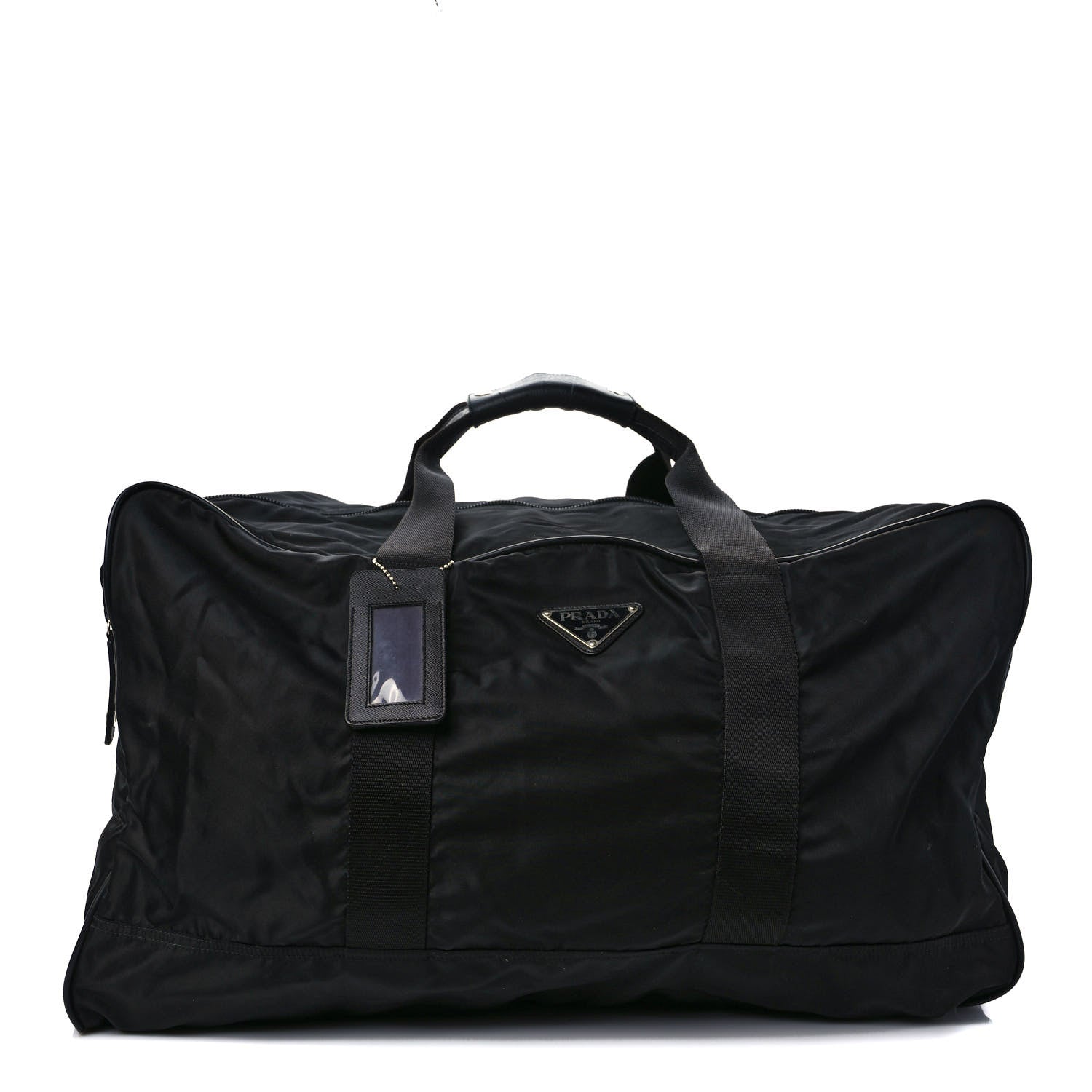Prada Tessuto Nylon Saffiano Viaggio Duffle Black 1 of 10