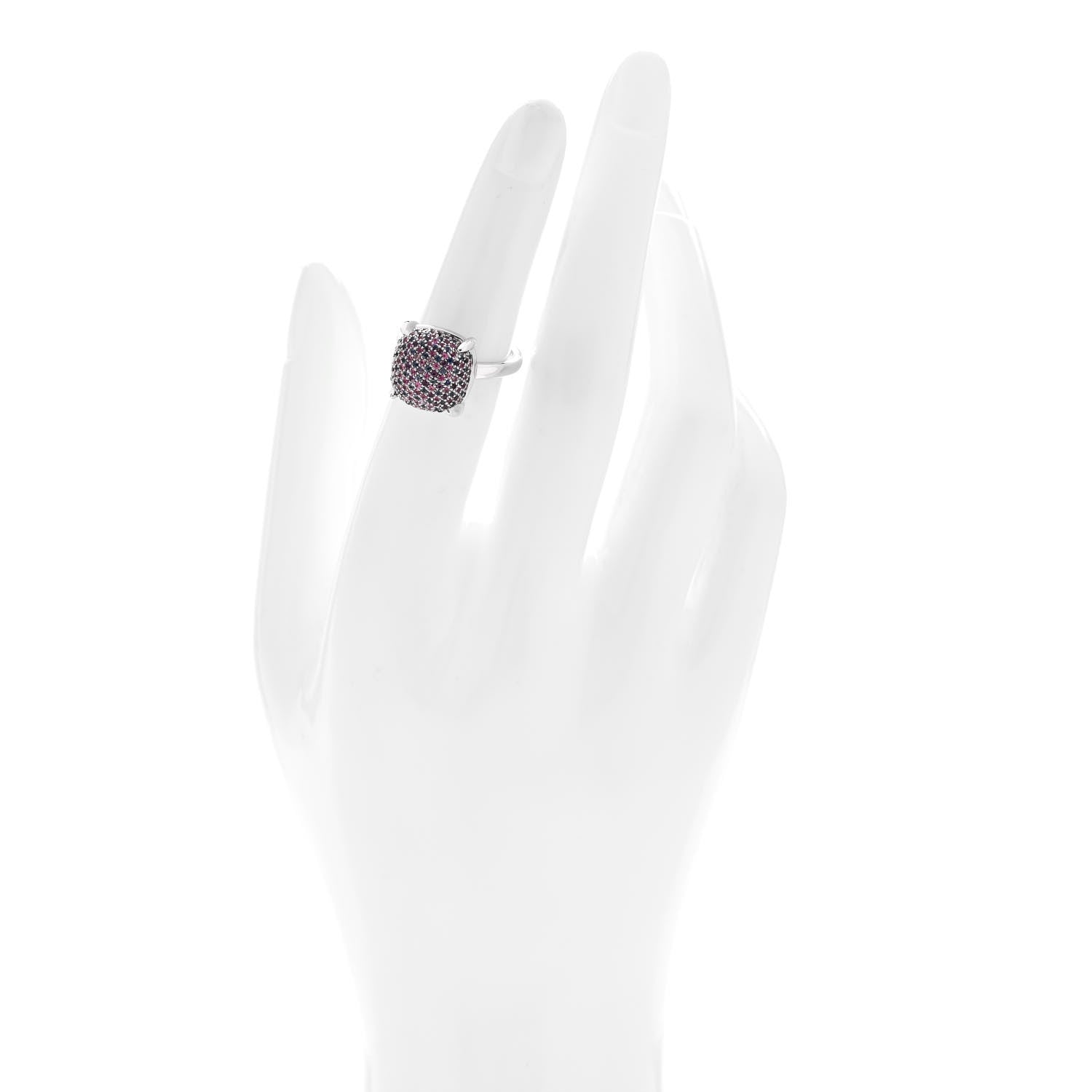 Tiffany 18K White Gold Multi Gemstone Paloma Picasso Sugar Stacks Ring 49 5 2 of 6