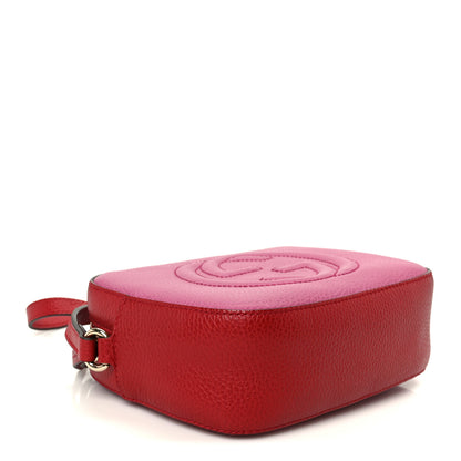 Gucci Dollar Calfskin Bi-Color Small Soho Disco Bag New Rosette Hibiscus Red 4 of 11