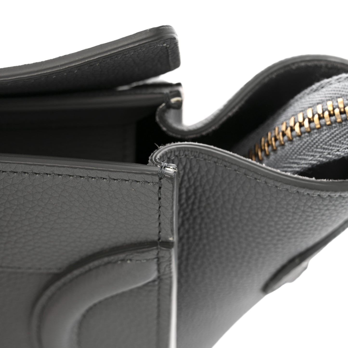 Baby Drummed Calfskin Micro Luggage Kohl