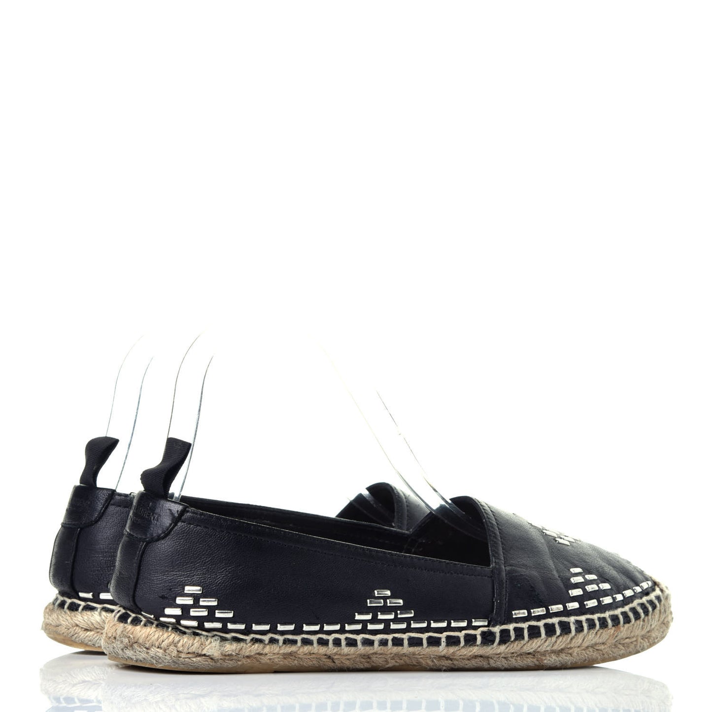 Nappa Studded Espadrilles 36.5 Black