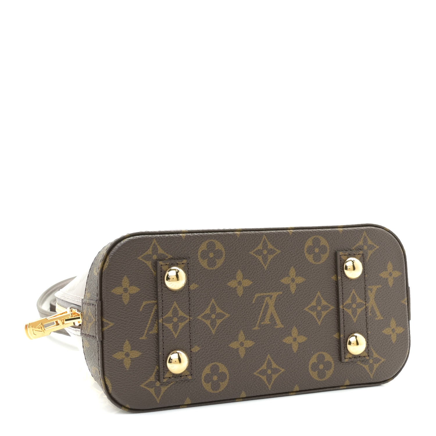 Louis Vuitton Vernis Epi Monogram Alma BB Champagne Metallise 4 of 9