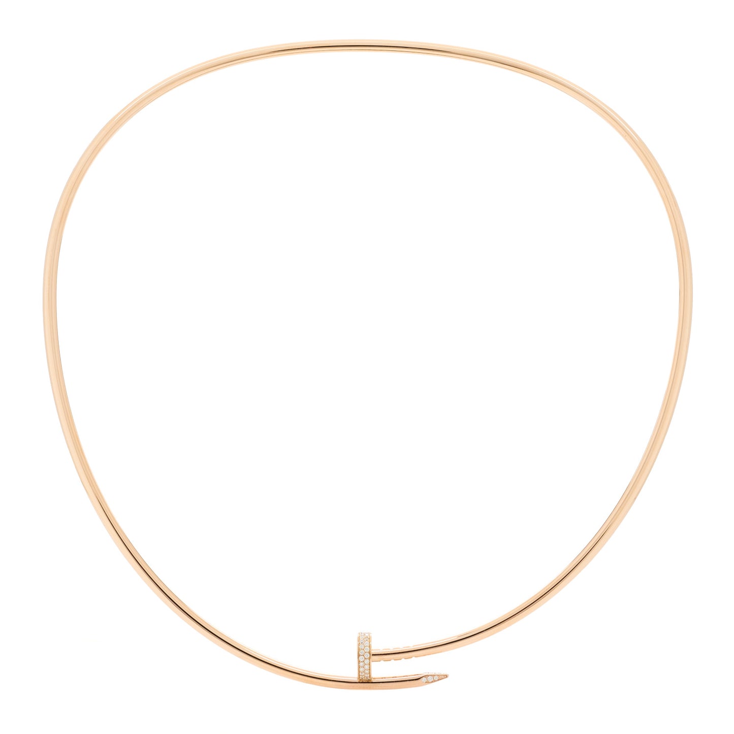 18K Pink Gold Diamond Juste Un Clou Necklace