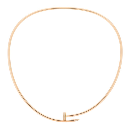 Cartier 18K Pink Gold Diamond Juste Un Clou Necklace 1 of 3