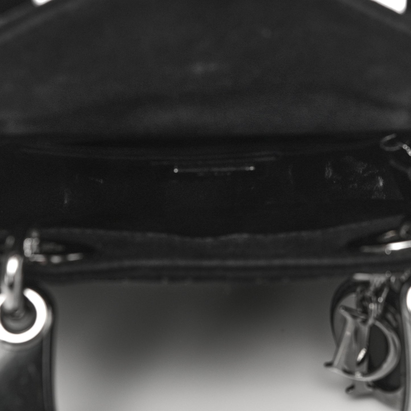 Canvas Studded Cannage Mini Lady Dior Black
