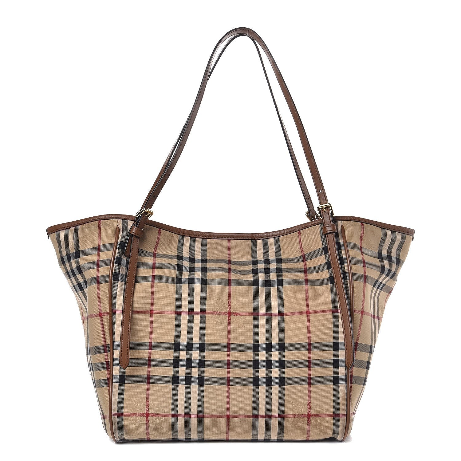 Burberry Horseferry Check Small Canterbury Tote Tan 1 of 20