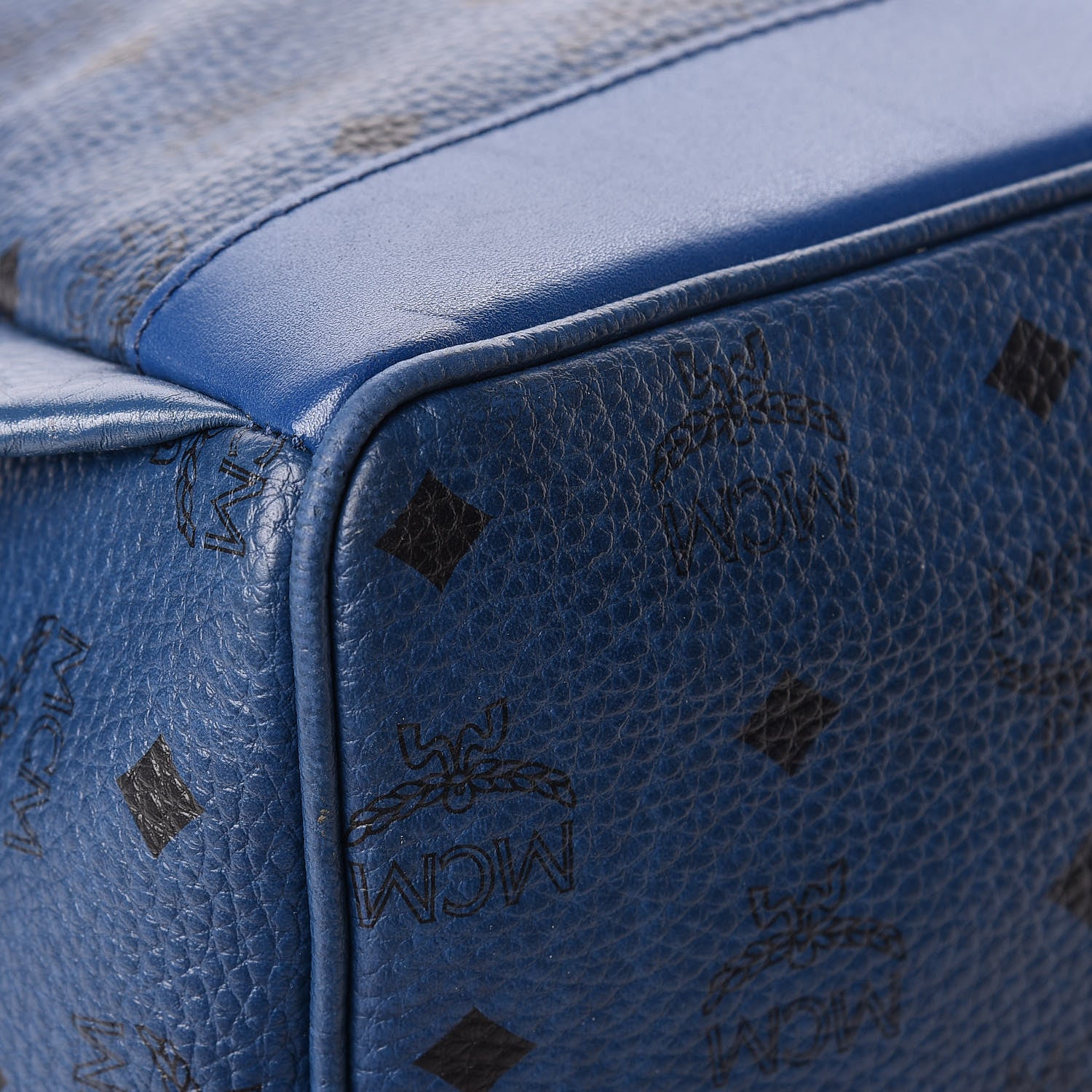 MCM Visetos Studded Medium Stark M Backpack Blue 9 of 18