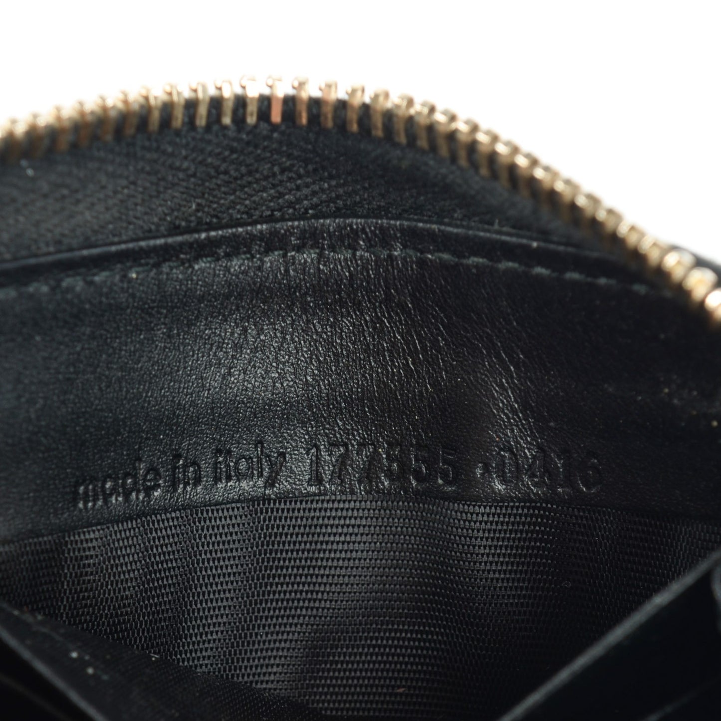 Textured Patent Monogram Belle De Jour Zip Around Wallet Black