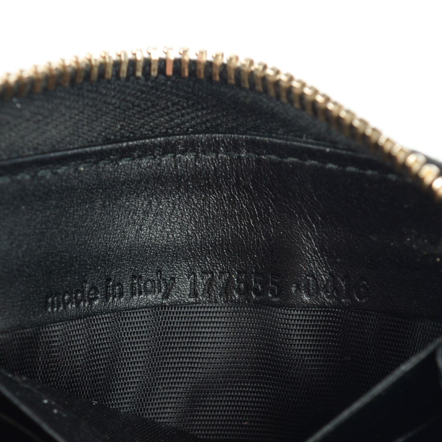 Saint Laurent Textured Patent Monogram Belle De Jour Zip Around Wallet Black 9 of 9
