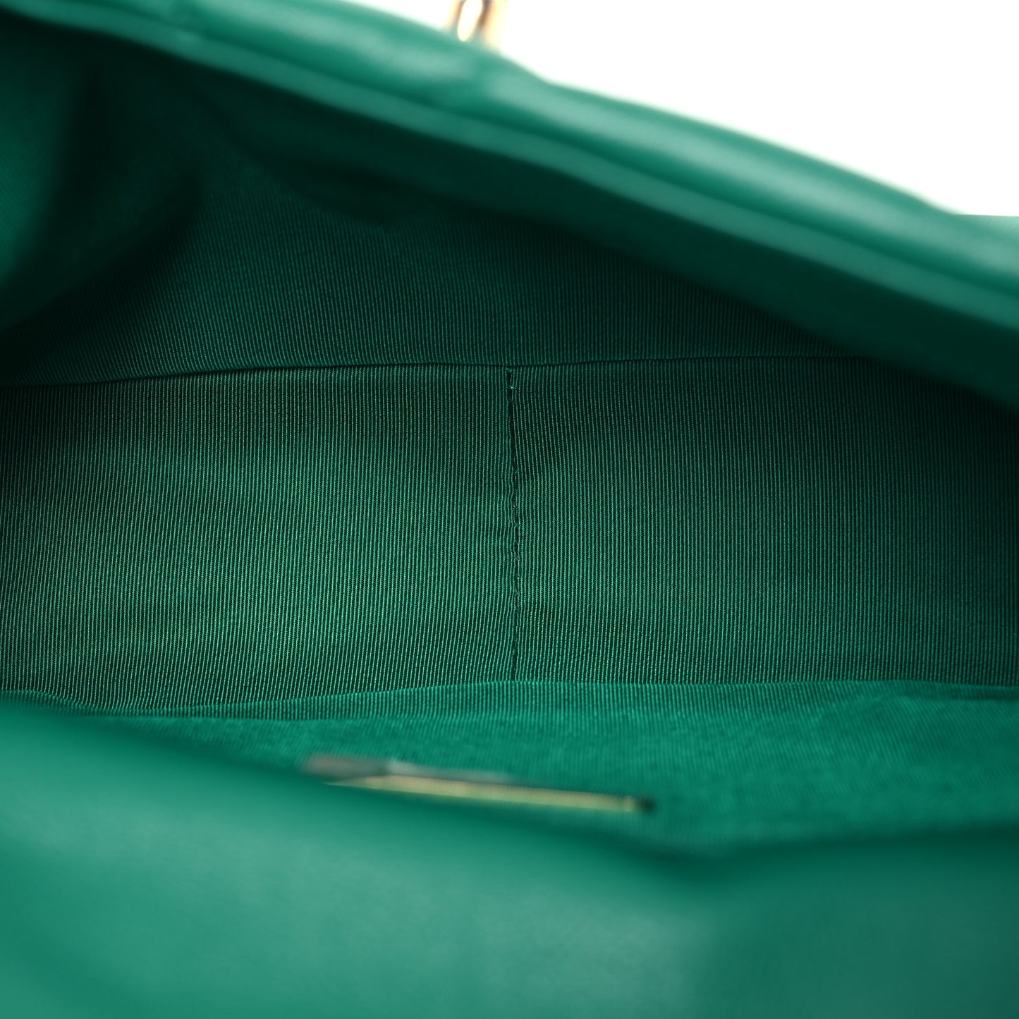 Goatskin Quilted Medium Chanel 19 Flap Green