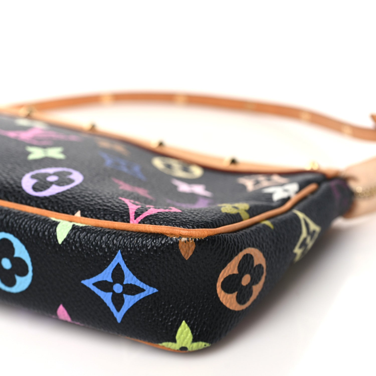 Louis Vuitton Monogram Multicolor Pochette Accessories Black 10 of 10