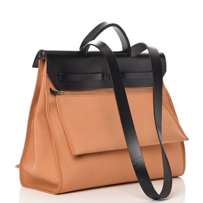 Hermes Toile Vache Hunter Herbag Zip 39 MM Sable Black 4 of 14