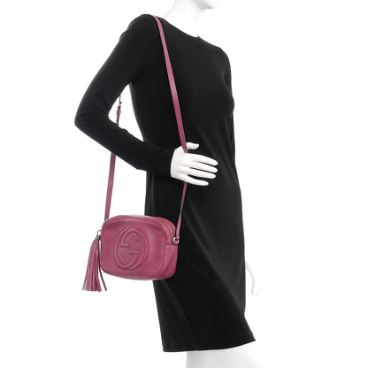 Gucci Pebbled Calfskin Small Soho Disco Bag Peonia Flower 2 of 7