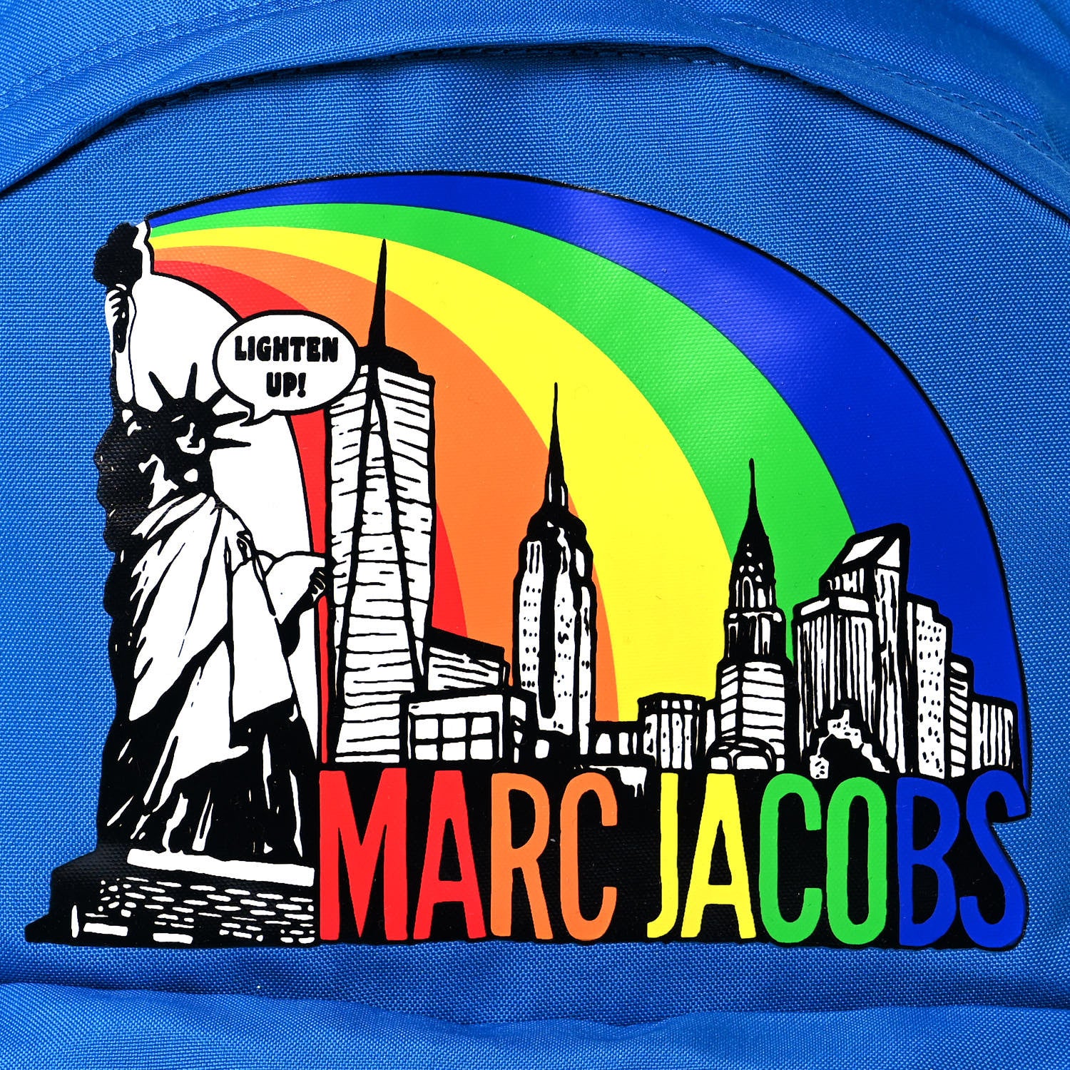 Marc Jacobs Nylon Statue of Liberty Print Backpack Cobalt Blue 6 of 10