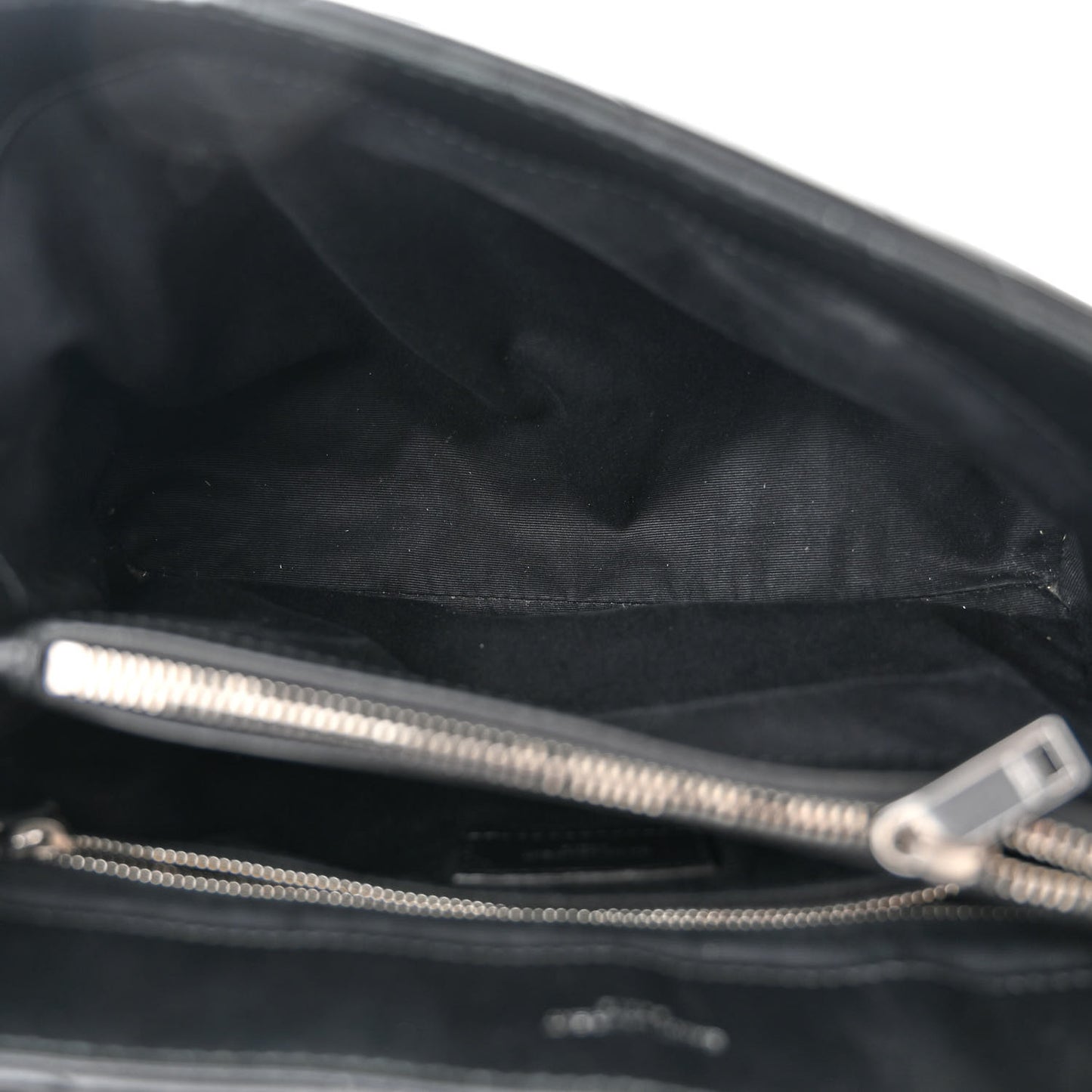 Calfskin Y Quilted Monogram Medium Loulou Chain Satchel Black