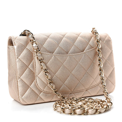 Chanel Metallic Lambskin Quilted Mini Rectangular Flap Gold 3 of 10
