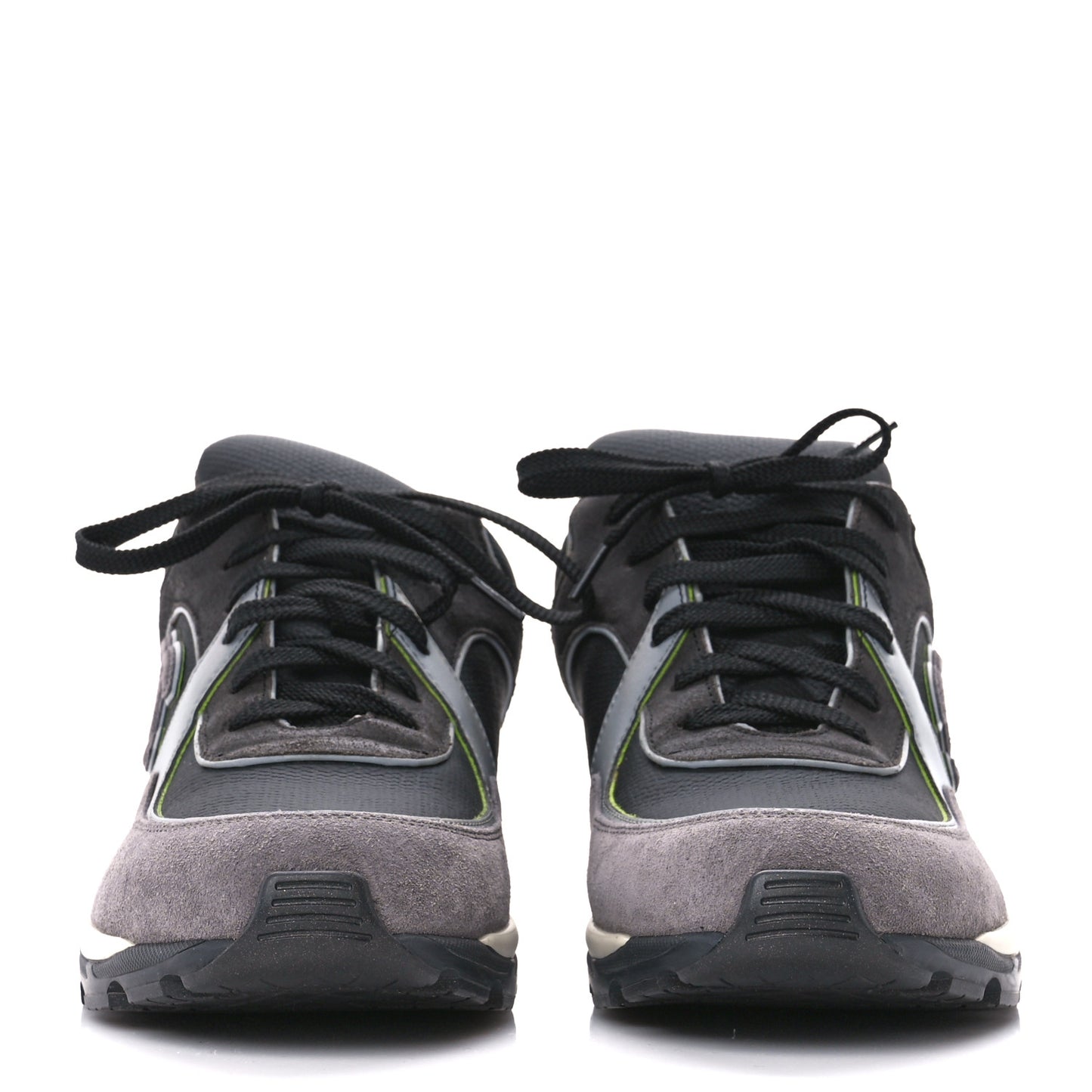 Calfskin Suede CC Sneakers 40 Black Grey