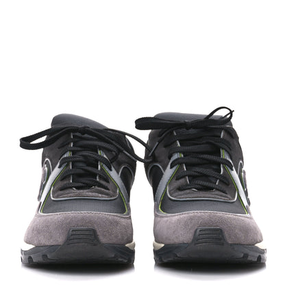 Chanel Calfskin Suede CC Sneakers 40 Black Grey 2 of 11