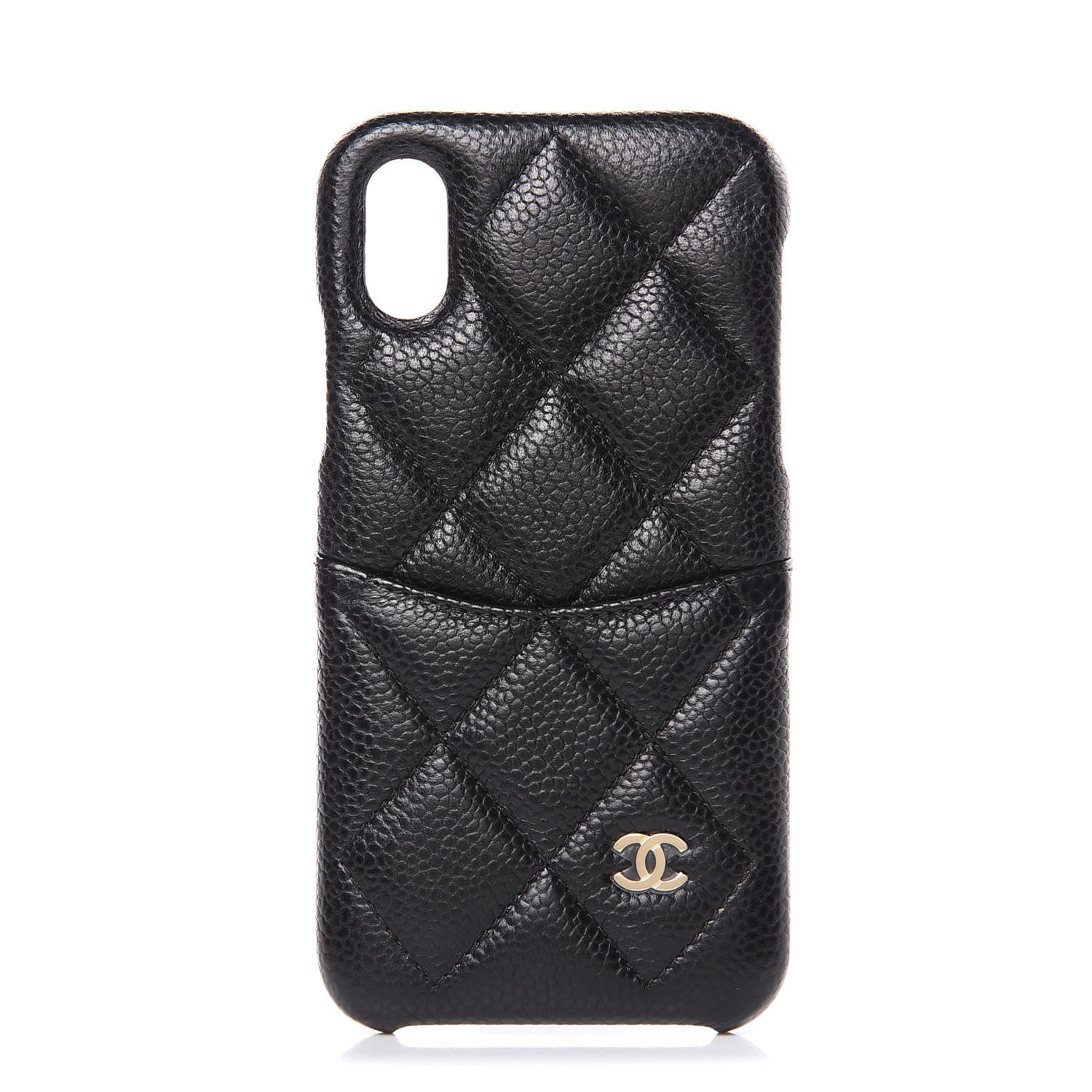 Chanel Caviar Quilted iPhone X Coco Tech Case Black 1 of 6