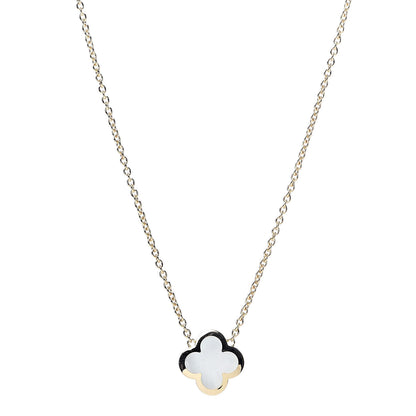 Van Cleef & Arpels 18K Yellow Gold Mother of Pearl Pure Alhambra Pendant Necklace 1 of 6