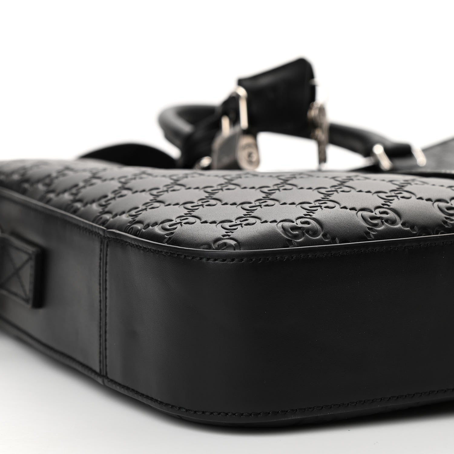 Gucci Guccissima Signature Briefcase Black 9 of 10