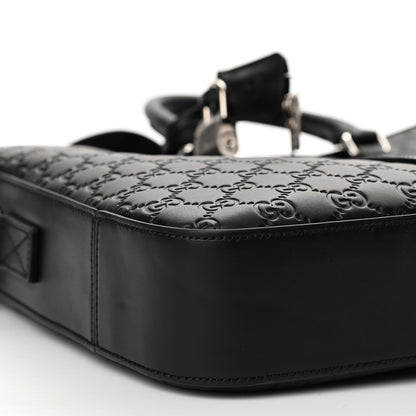 Gucci Guccissima Signature Briefcase Black 9 of 10