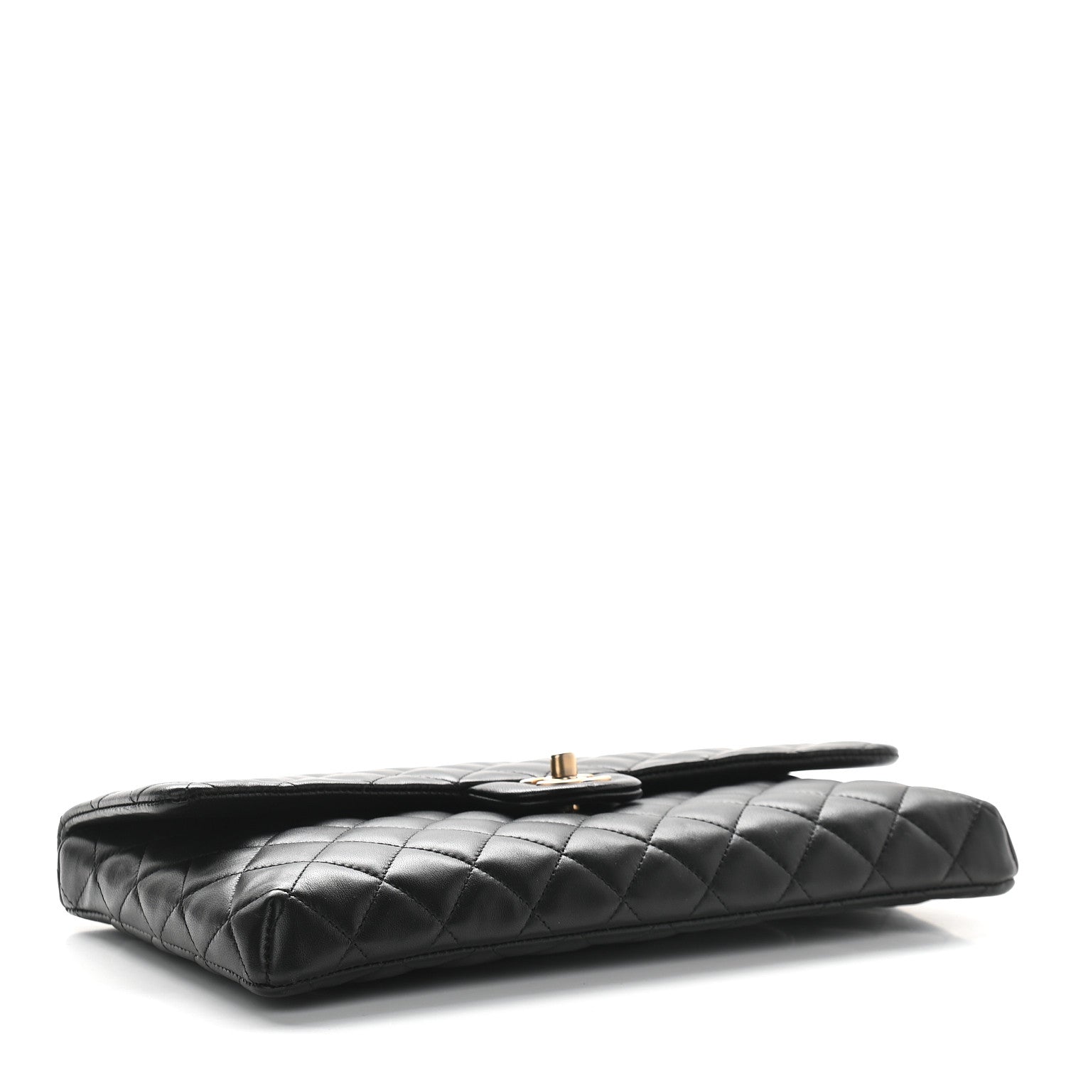 Chanel Lambskin Quilted Flap Clutch Black 4 of 9