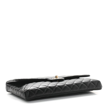 Chanel Lambskin Quilted Flap Clutch Black 4 of 9