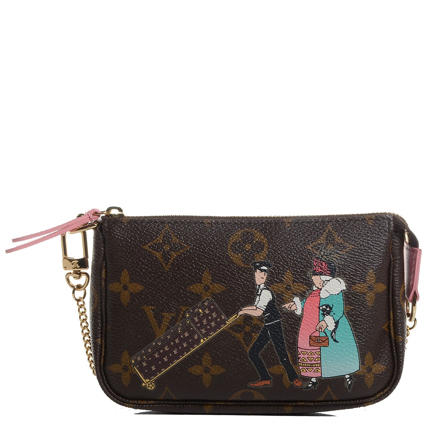 Monogram Illustre Mini Pochette Accessories Rose