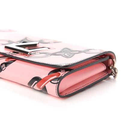 Louis Vuitton Epi Chain Flower Print Twist Chain Wallet Pink 7 of 10