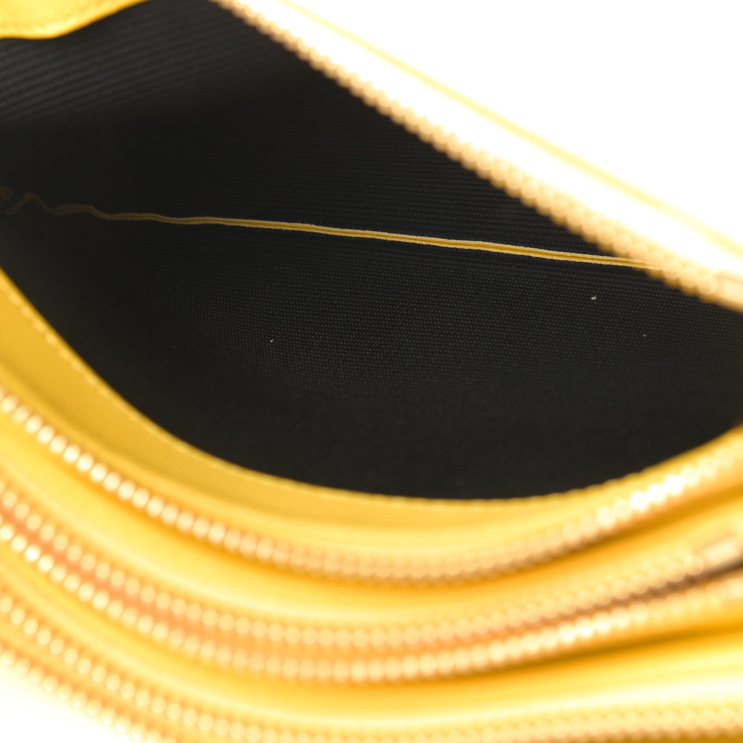 Celine Lambskin Small Trio Crossbody Bag Fluo Yellow 4 of 11