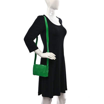 Bottega Veneta Paper Calfskin Maxi Intreccio Cassette Crossbody Bag Parakeet 2 of 9
